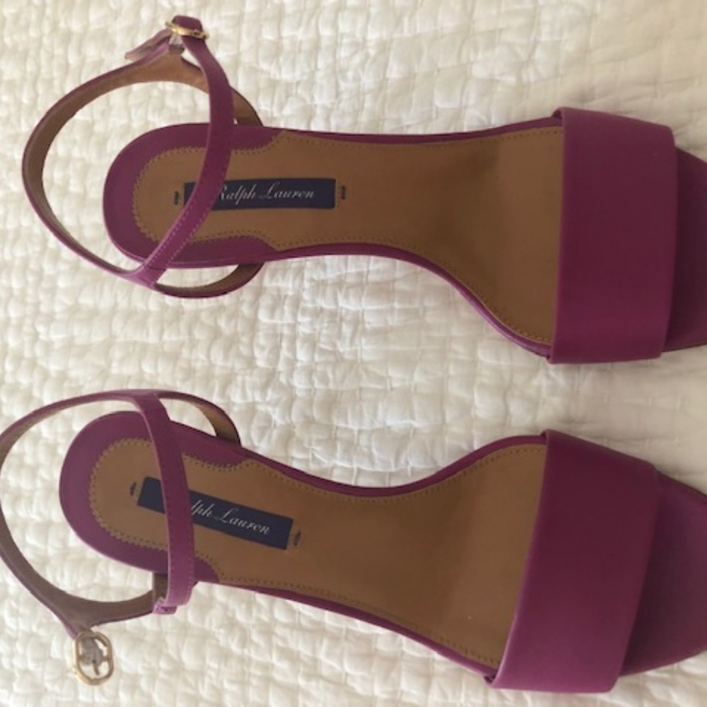 Strappy Sandal  Ralph Lauren 3" heel,  Brand New